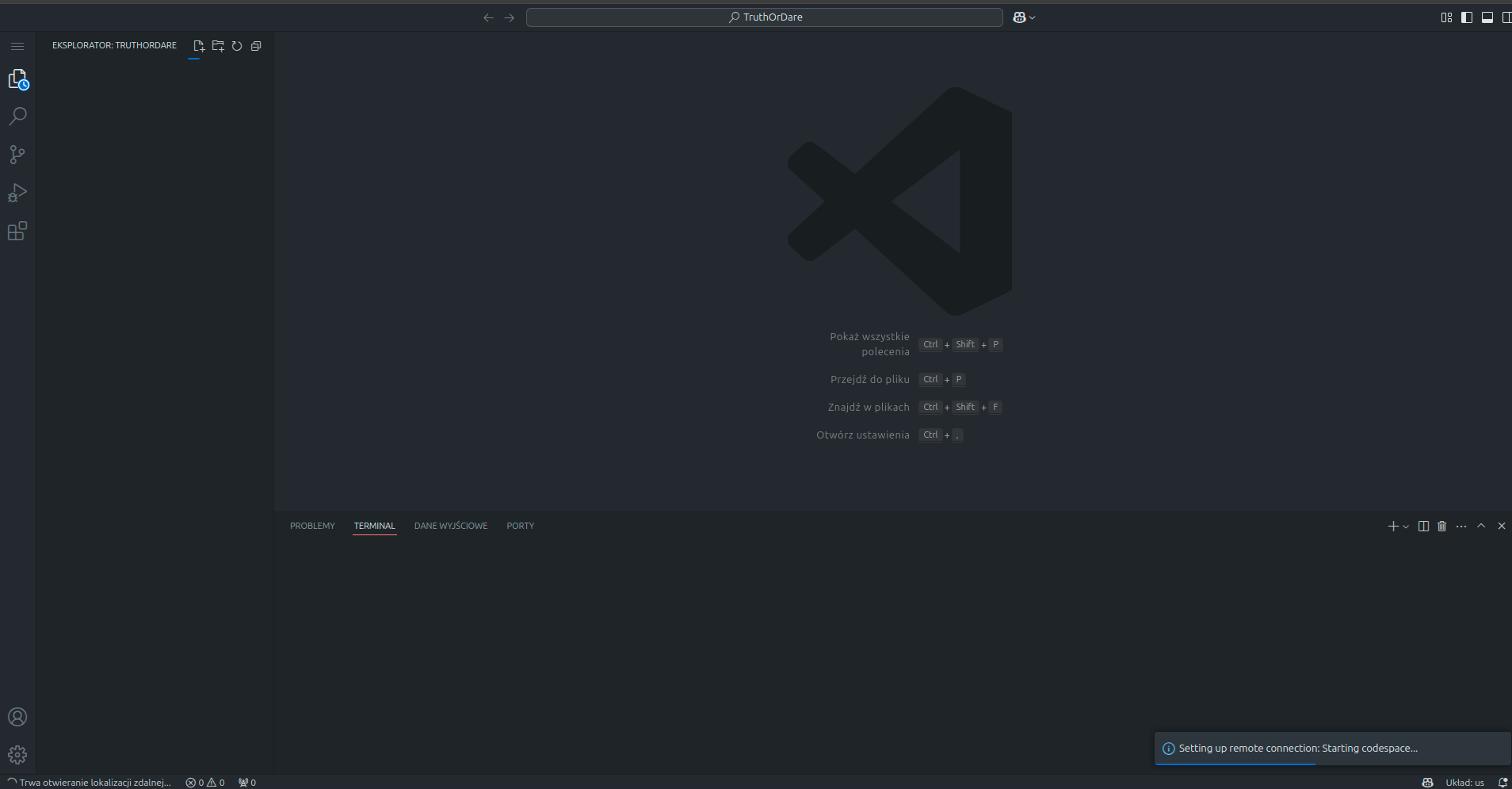 Wygląd IDE przypomina Visual Code Studio, ale to dobrze, bo nie trzeba się od nowa uczyć obsługi